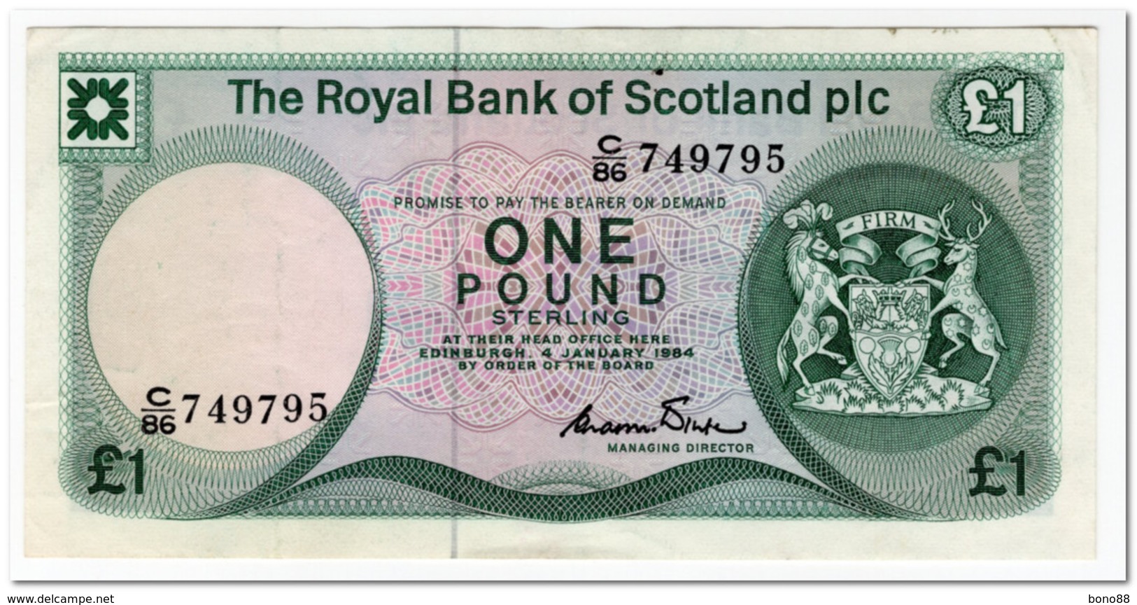 SCOTLAND,1 POUND,1984,P.341,XF - 1 Pond