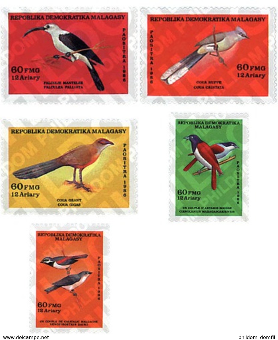 Ref. 31551 * MNH * - MADAGASCAR. 1986. BIRDS . AVES - Madagascar (1960-...)