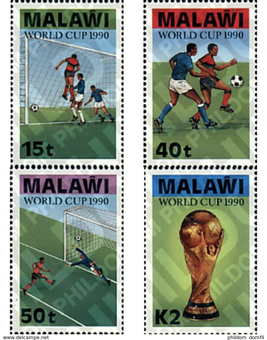 Ref. 27576 * MNH * - MALAWI. 1990. FOOTBALL WORLD CUP. ITALY-90 . COPA DEL MUNDO DE FUTBOL. ITALIA-90 - Malawi (1964-...)