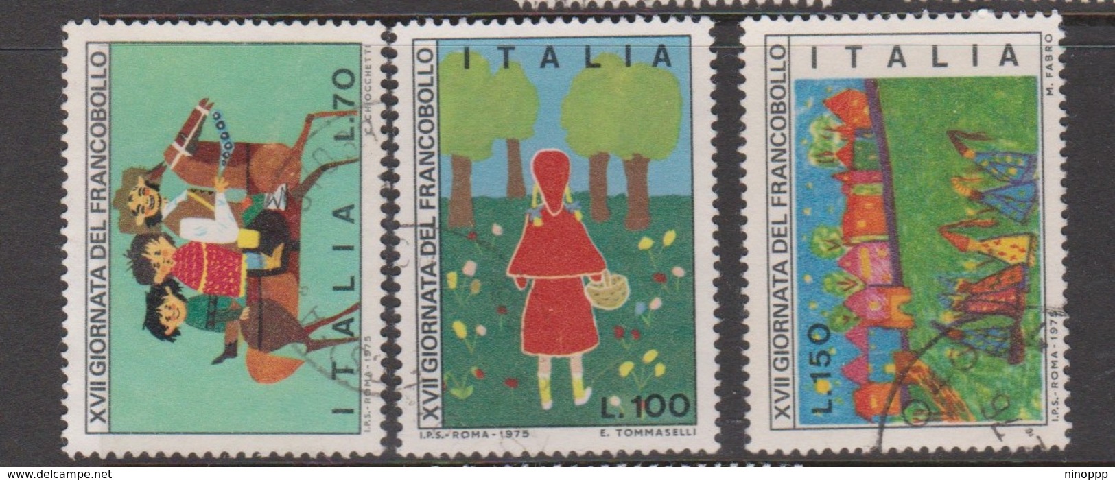 Italy Republic S 1322-1324 1975 Stamp Day,used - 1971-80: Used