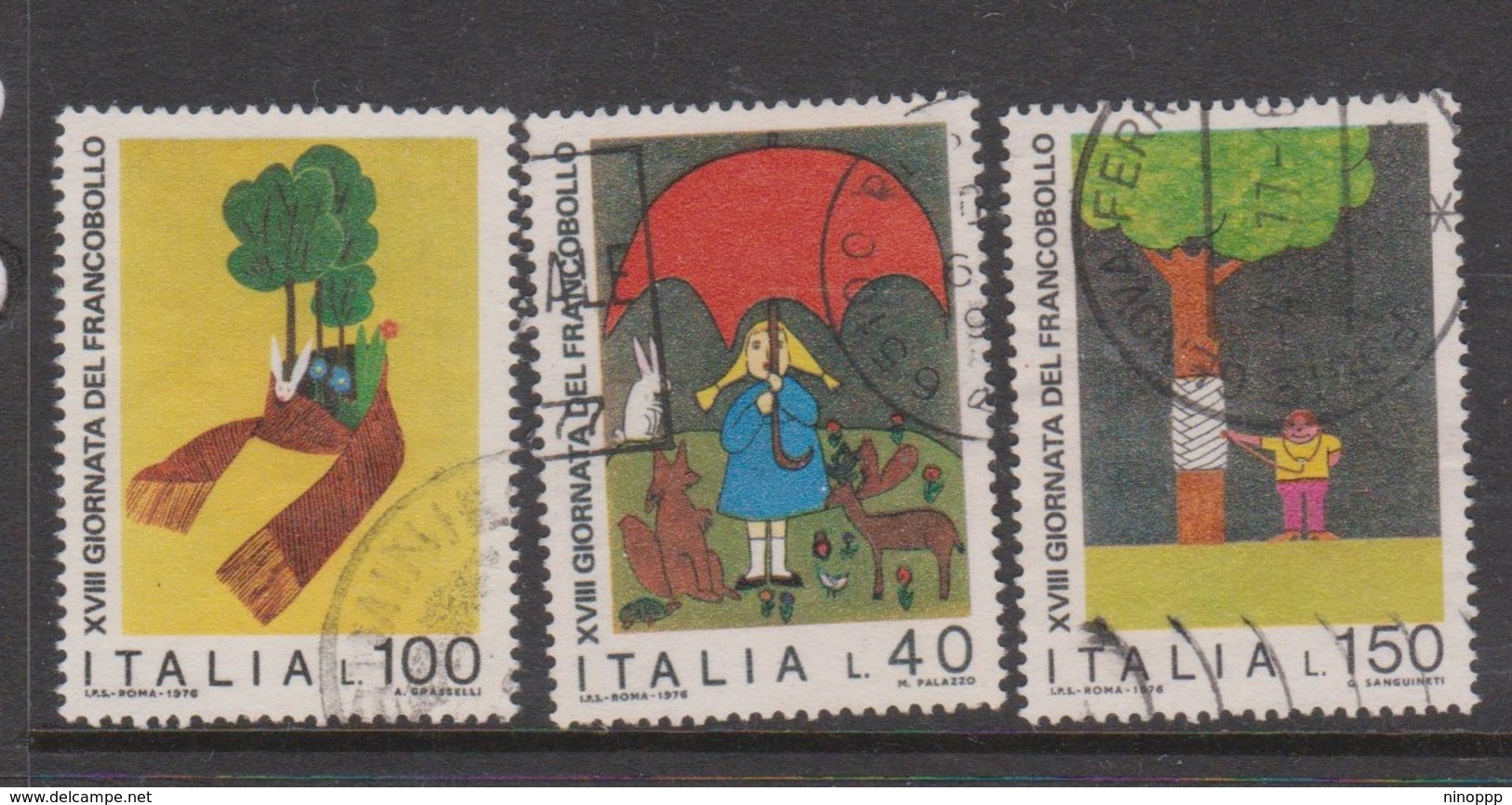 Italy Republic S 1349-1351 1976 Stamp Day,used - 1971-80: Used