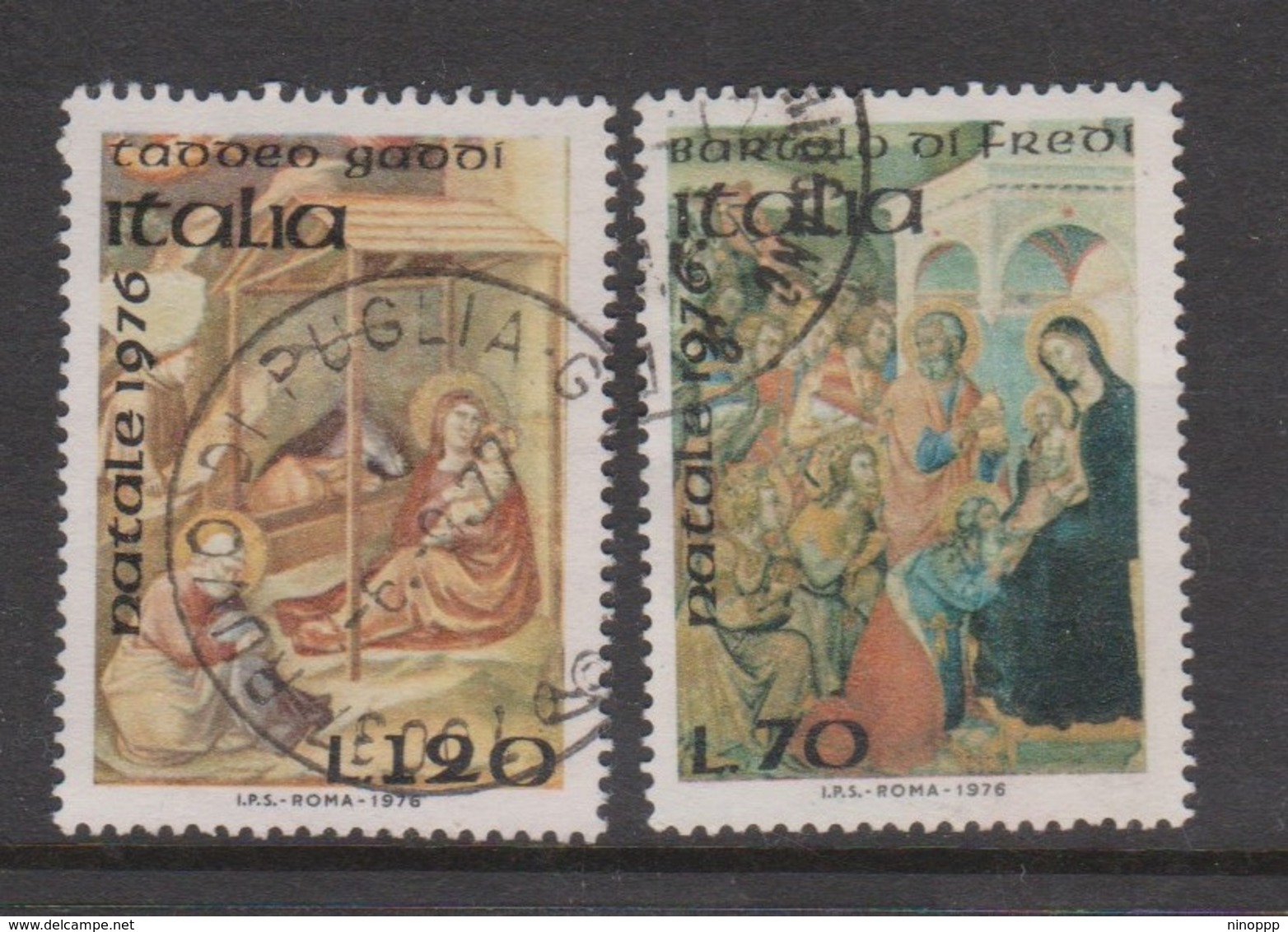 Italy Republic S 1358-1359 1976 Christmas,used - 1971-80: Used