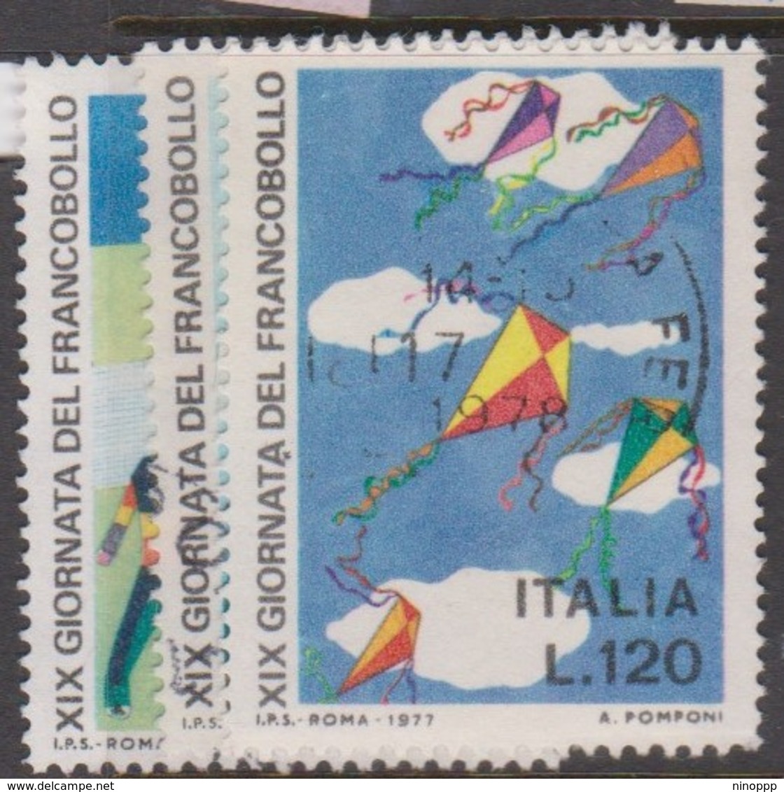 Italy Republic S 1389-1391 1977 Stamp Day ,used - 1971-80: Used