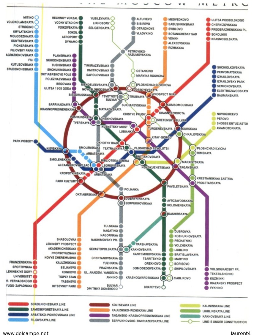 (ED 78) Russia - Moscow Undergroud Map Of Metro - U-Bahnen