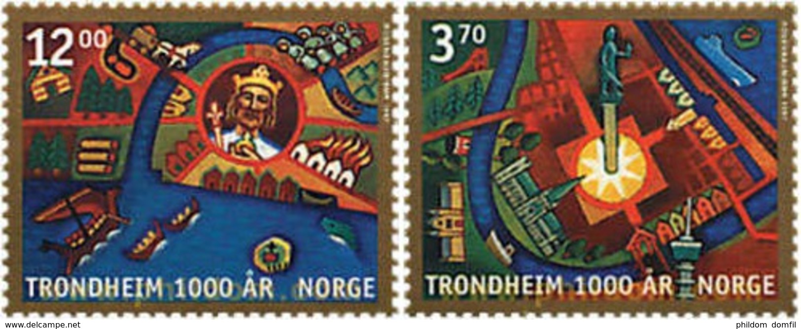 Ref. 56753 * MNH * - NORWAY. 1997. MILLENNIUM OF THE CITY OF TRONDHEIM . MILENIO DE LA CIUDAD DE TRONDHEIM - Ongebruikt