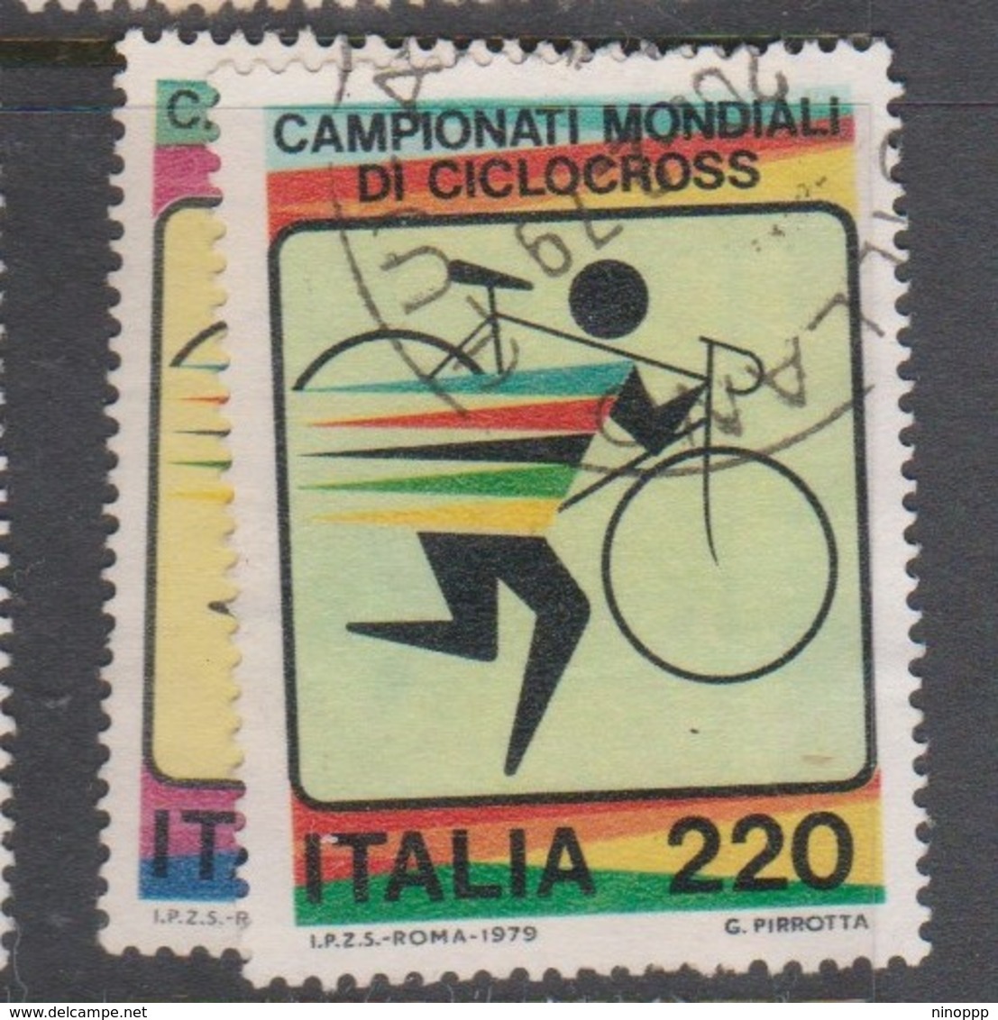 Italy Republic S 1446-1447 1979 World Cyclecross Championship,used - 1971-80: Used