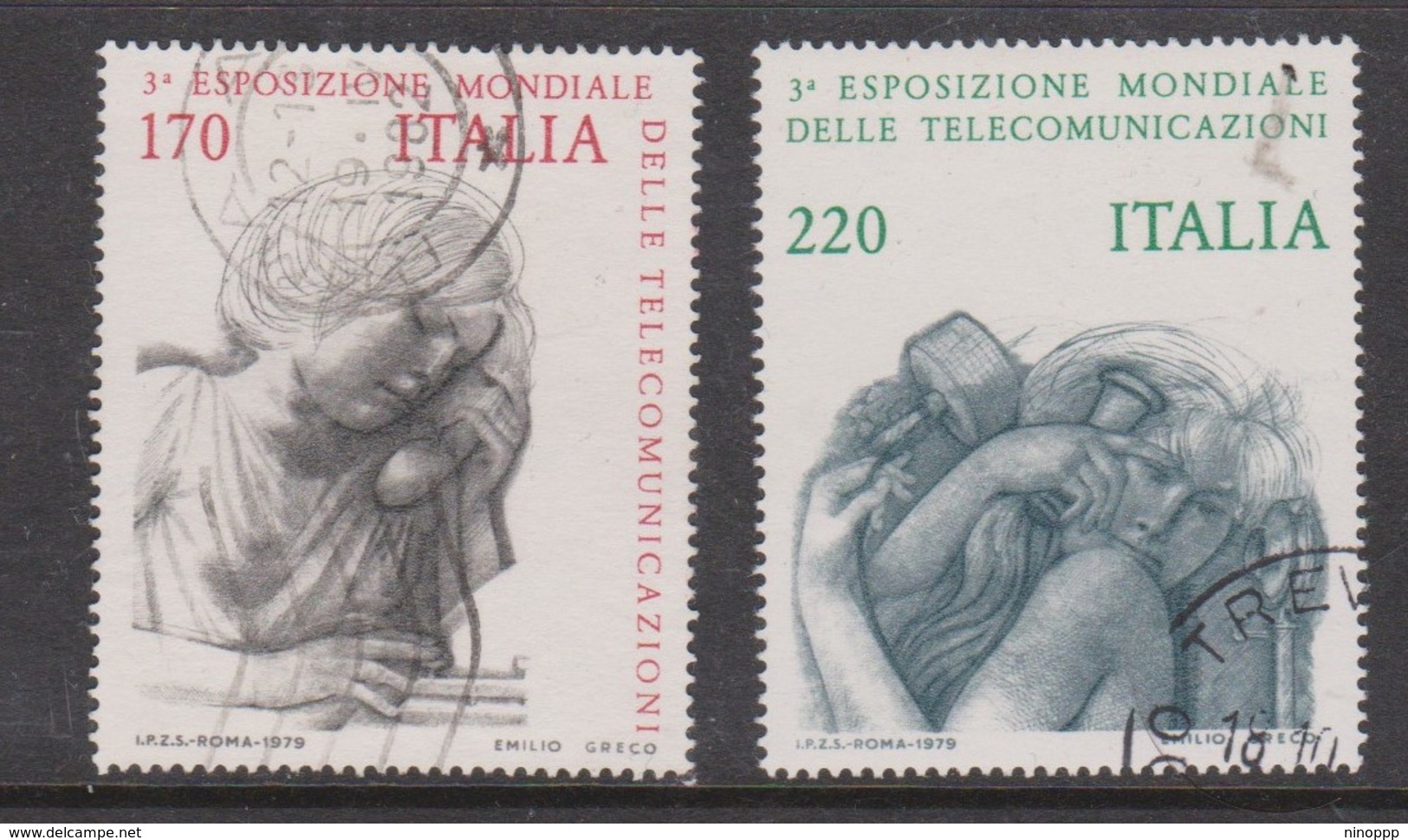 Italy Republic S 1471-1472 1979 3rd World Telecommunications Exhibition,used - 1971-80: Used