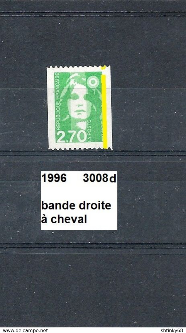 Variété De 1996 Neuf** Y&T N° 3008d Bande Droite à Cheval - Unused Stamps