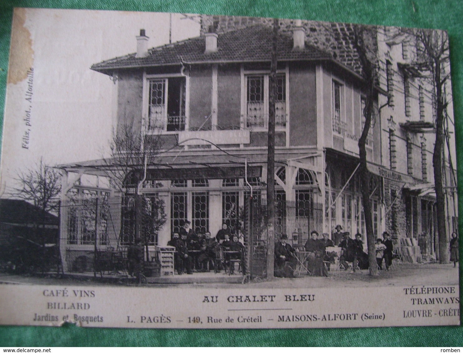 TRES RARE - CARTE POSTALE MAISONS ALFORT - 149, RUE DE CRETEIL - AU CHALET BLEU - CHOCOLAT LOUIS - Maisons Alfort