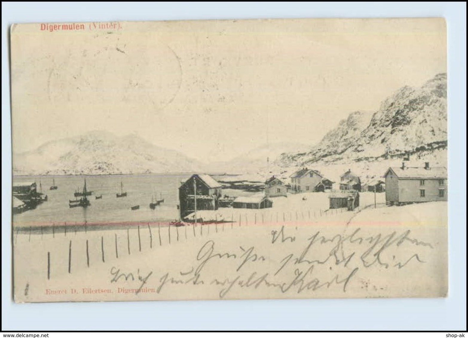 N7814/ Digermulen Im Winter Norwegen AK 1906 - Norwegen