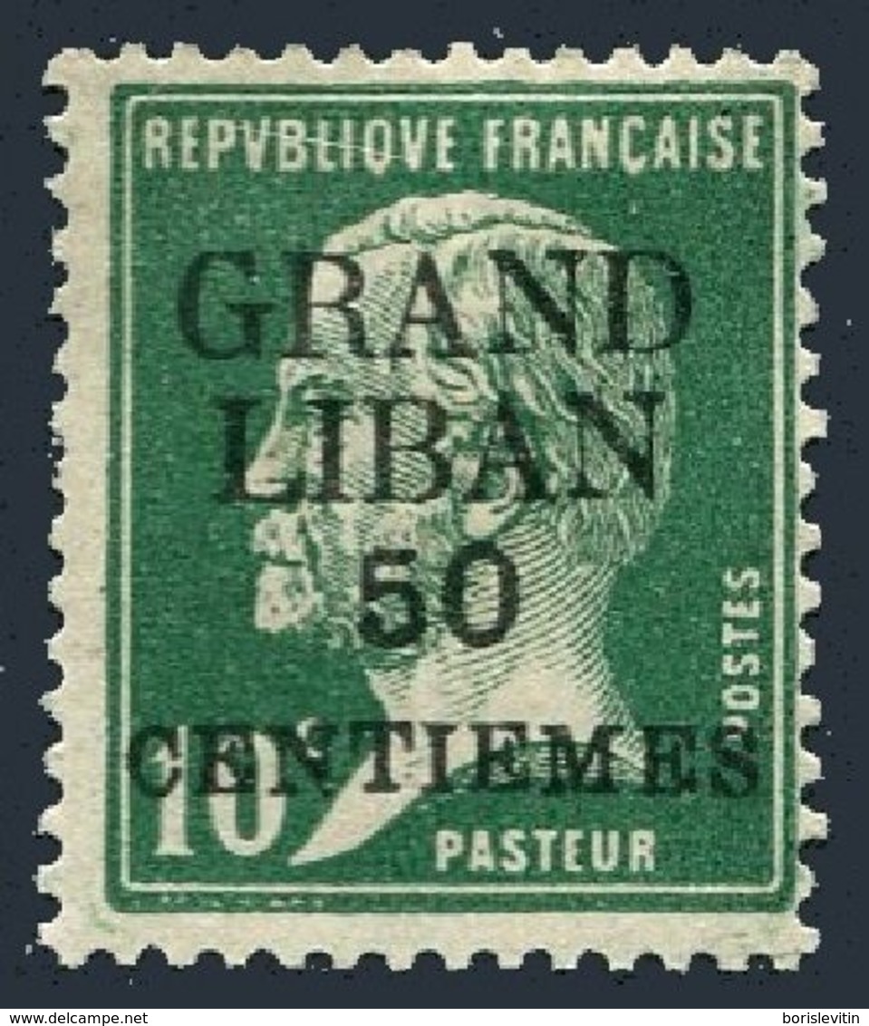 Lebanon 15,hinged.Michel 19. Grand Liban And New Value Surcharged,Pasteur,1924. - Líbano