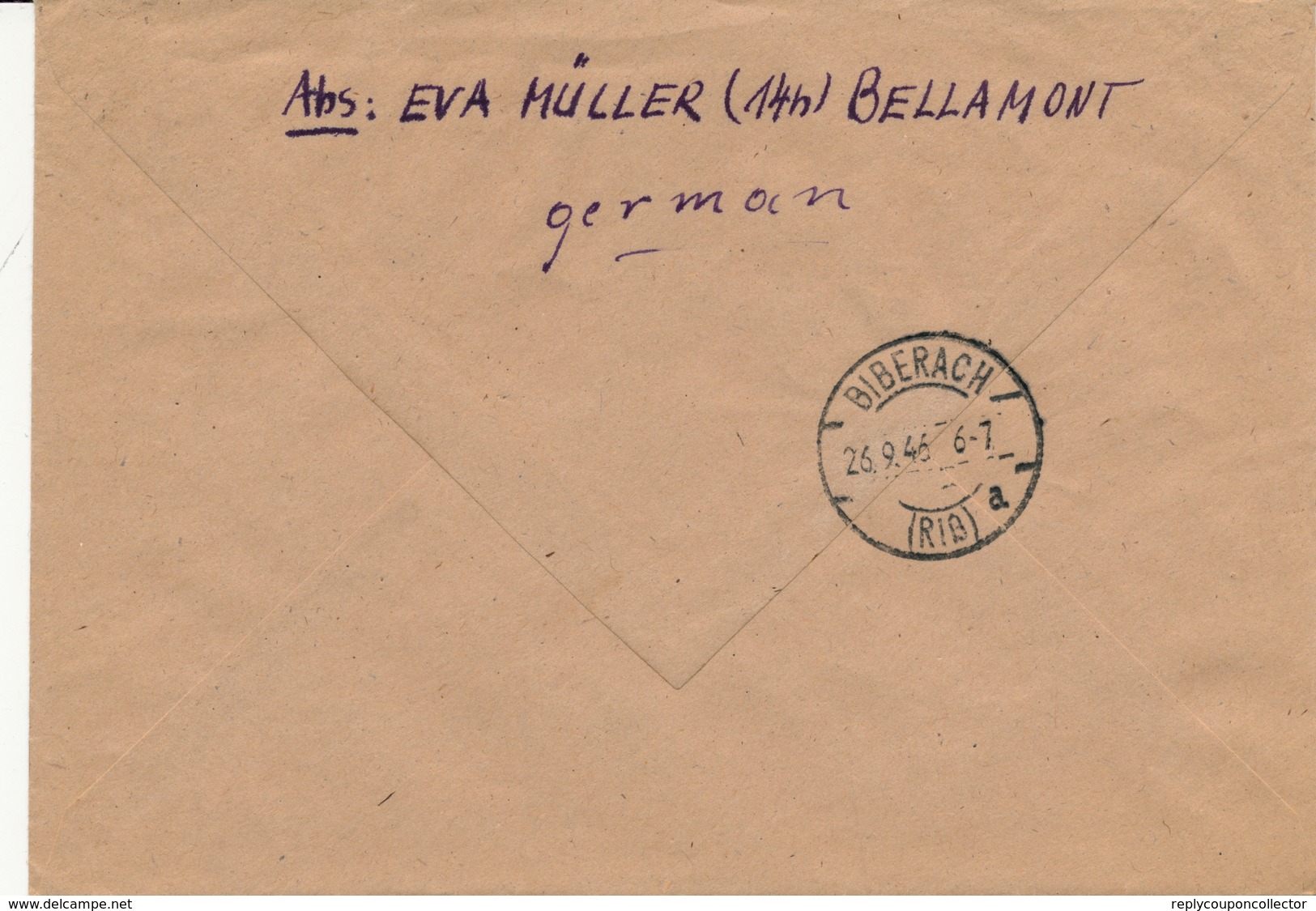 PFAFFENHAUSEN über Mindelheim -  1946 , R-Brief   -  Landpoststempel , Postnebenstempel - Other & Unclassified