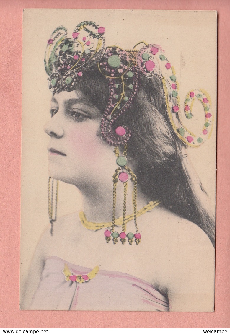 OLD PHOTO POSTCARD - WOMAN GREAT FASHION - JEWELRY - Autres & Non Classés