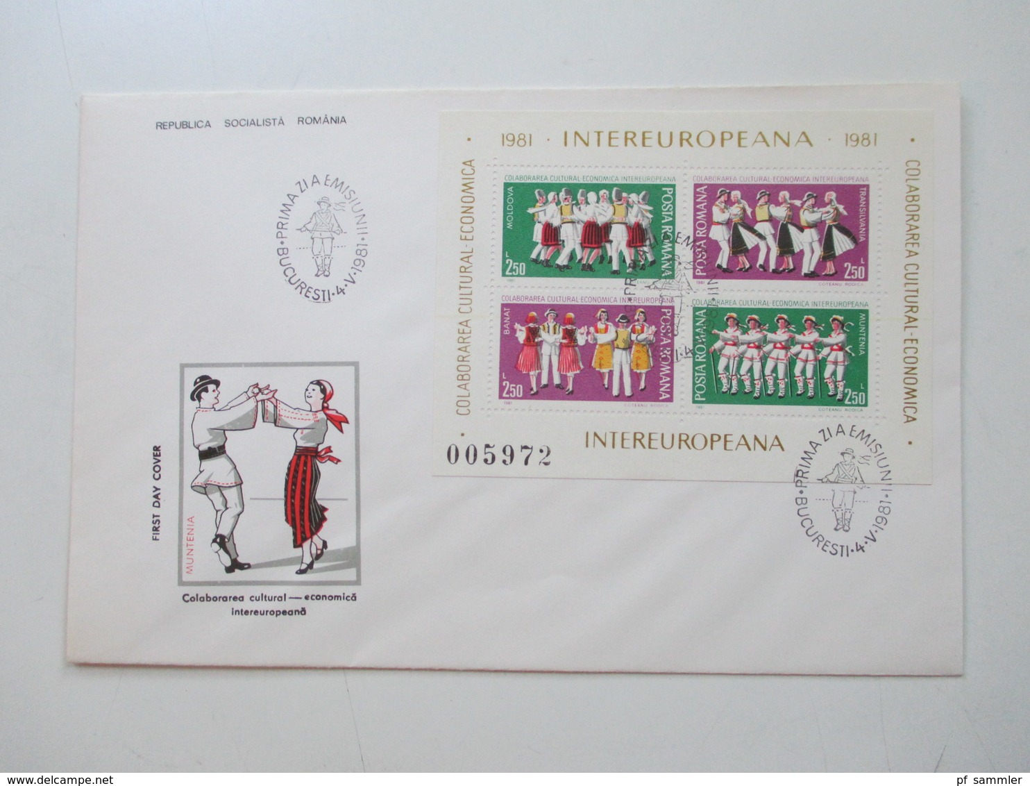 Rumänien 1976 - 85 FDC mit den Intereuropa Blocks insgesamt 20 Belege + 4 weitere FDC z.B. Block 271