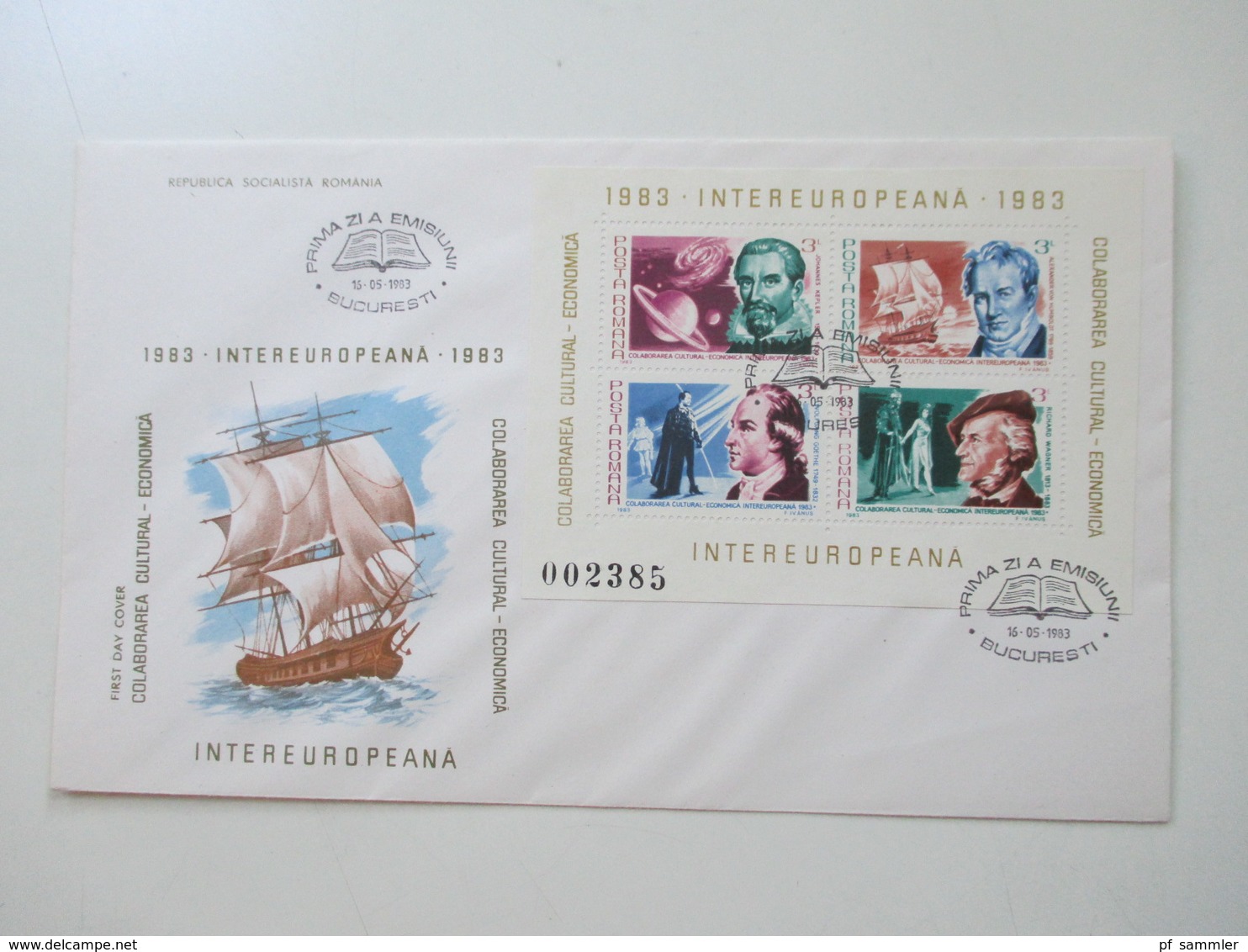 Rumänien 1976 - 85 FDC mit den Intereuropa Blocks insgesamt 20 Belege + 4 weitere FDC z.B. Block 271