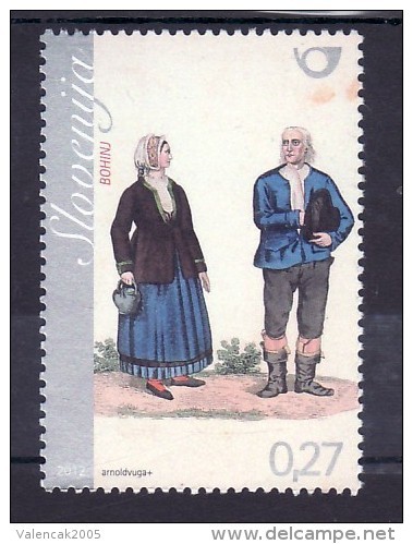 2023/ Slowenien Slovenia Slovenie 2012 Mi.No. 944 ** MNH Volkstracht National Costume From Bohinj - Slowenien