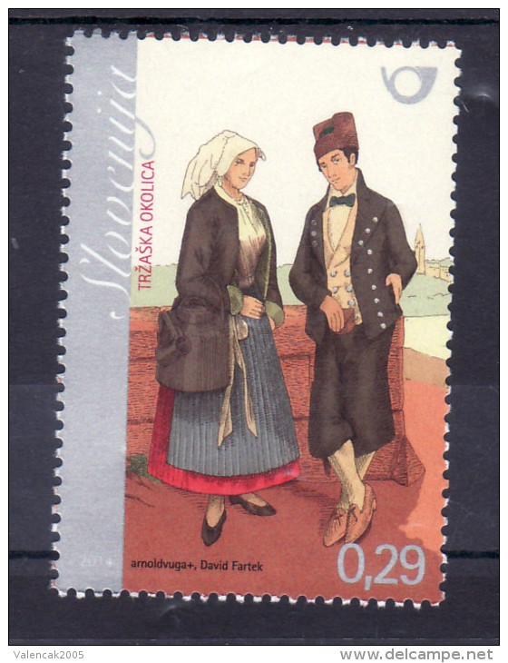 2223/ Slowenien Slovenia Slovenie 2014 Mi.No. 1047 ** MNH  Volkstracht Traditional Dress Kleidererbe  Trieste Ar39 - Slowenien