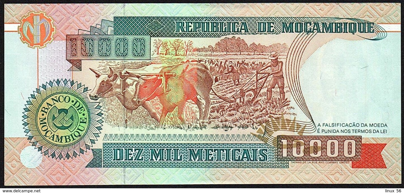 MOZAMBIQUE - 10.000 Meticais 16.06.1991 {República De Moçambique} UNC P.137 - Mozambique