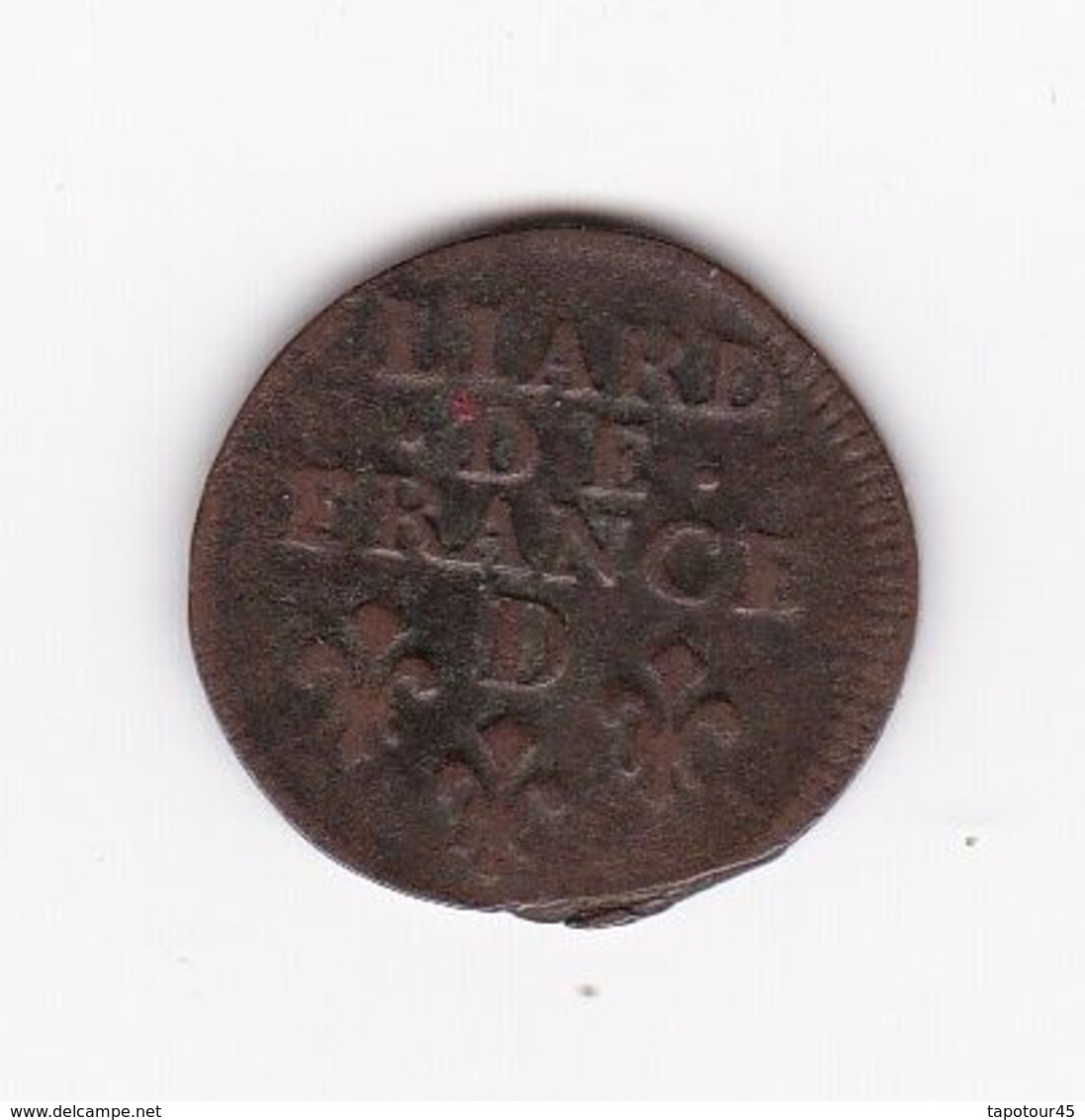 PL 10) 7 >  Louis XIIII Liard De France Au Buste Agé  1695 D - 1643-1715 Louis XIV Le Grand