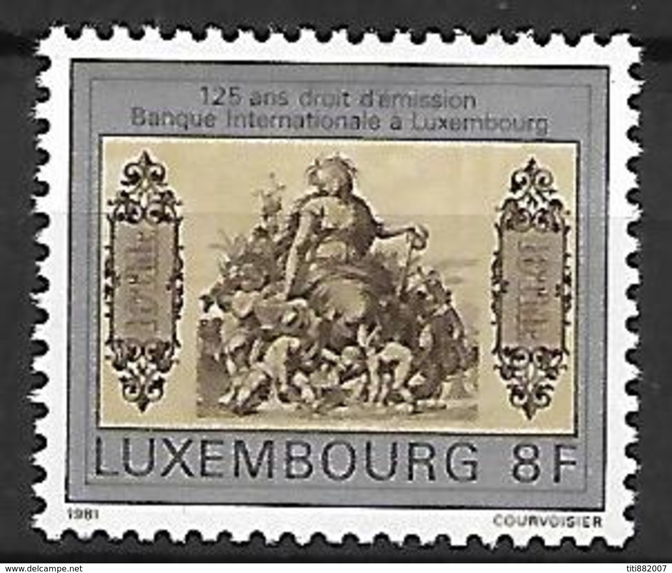 LUXEMBOURG     -   1981 .    Y&T N° 984 **.    Banque Internationale   /  Billet - Nuevos