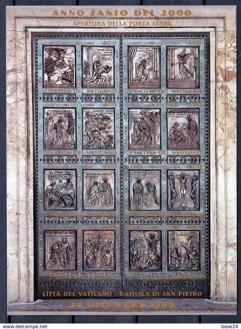 1999 Vaticano Vatican PORTA SANTA  HOLY DOOR Foglietto MNH** Souv.Sheet - Blocchi E Foglietti