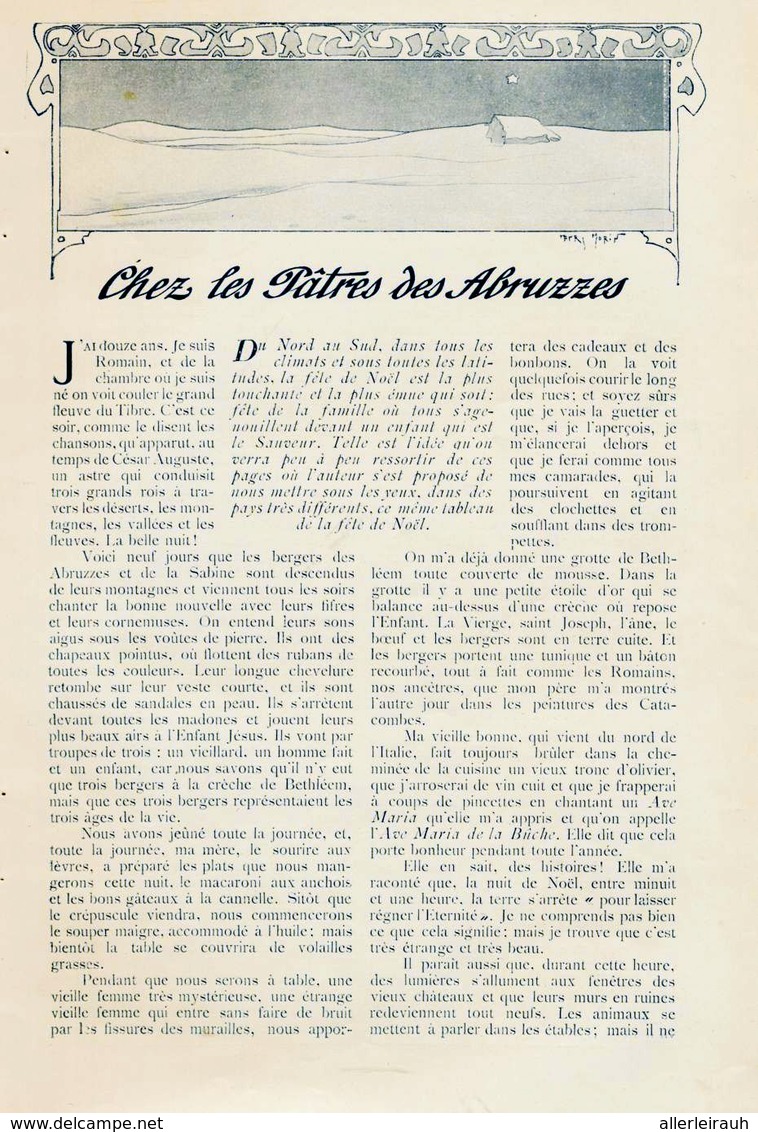 Visions De Noel (Alsace, Dans Les Abruzzes, Neige Du Lapon, Ciel Des Tropiques) /  Article , Pris D`un Magazine / 1911 - Sonstige & Ohne Zuordnung