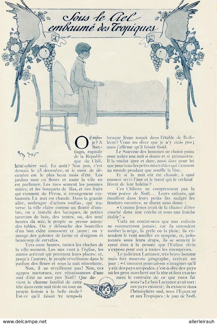 Visions de noel (Alsace, dans les abruzzes, neige du lapon, ciel des tropiques) /  article , pris d`un magazine / 1911