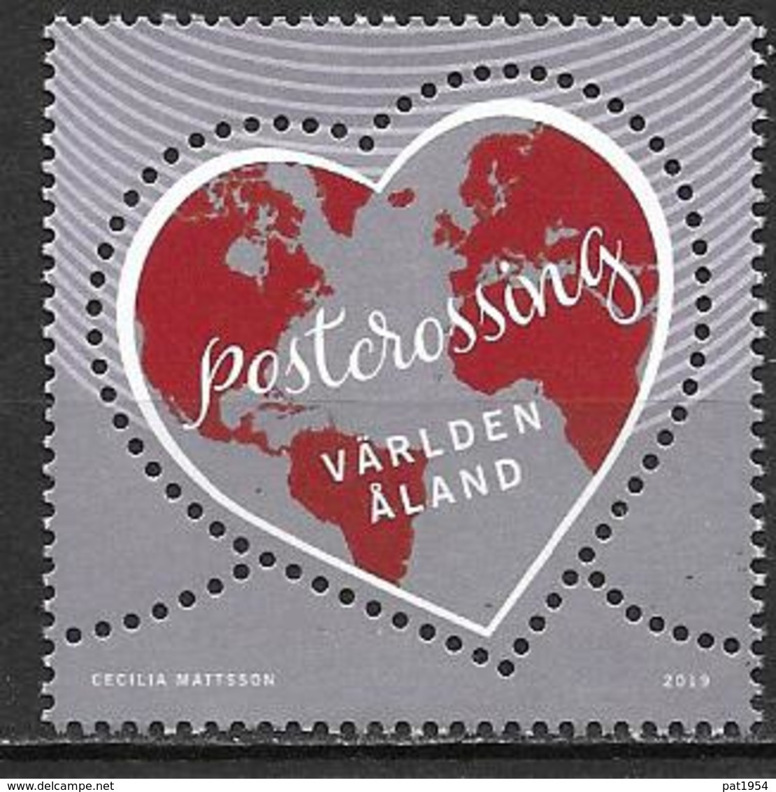 Aland 2019 Timbre Neuf Post Crossing Coeur - Aland