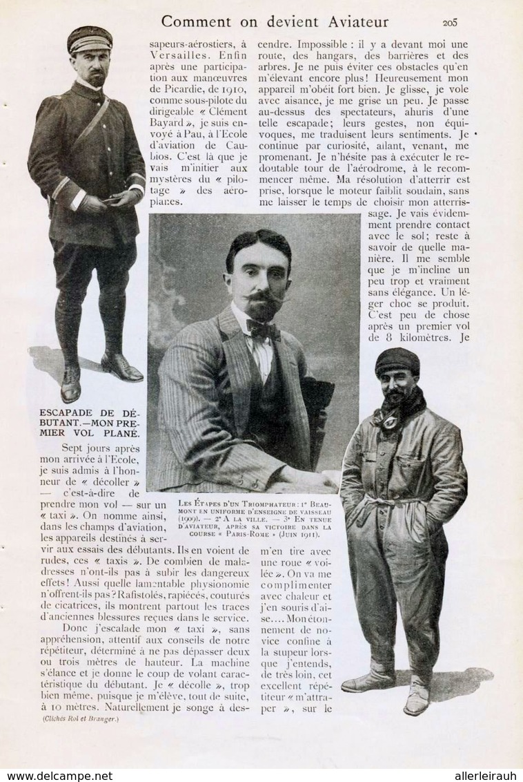 Comment En Devient Aviateur /  Article , Pris D`un Magazine / 1911 - Sonstige & Ohne Zuordnung