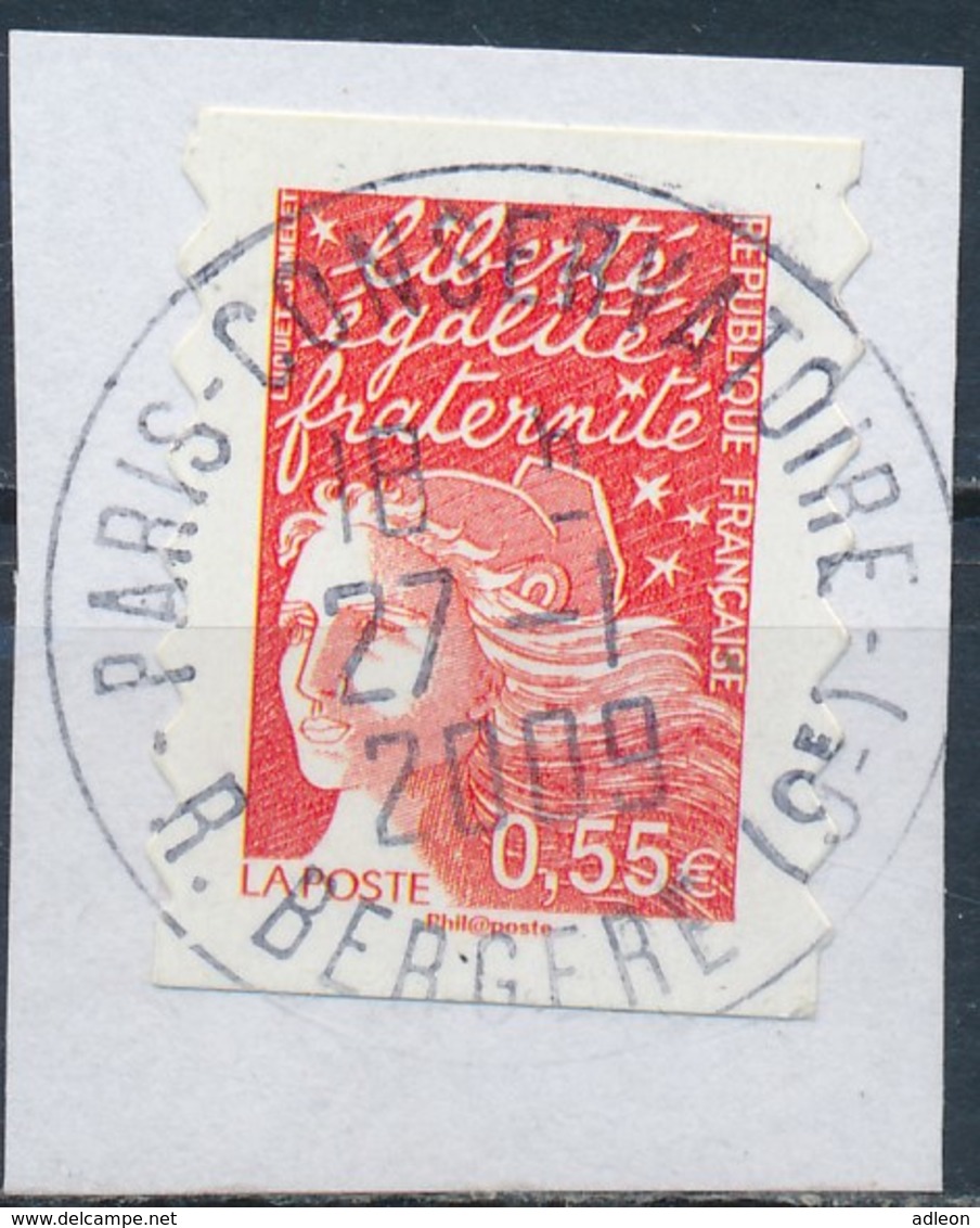 France - Marianne De Luquet 0.55€ YT A234 (4296) Obl. Cachet Rond Sur Fragment - Other & Unclassified