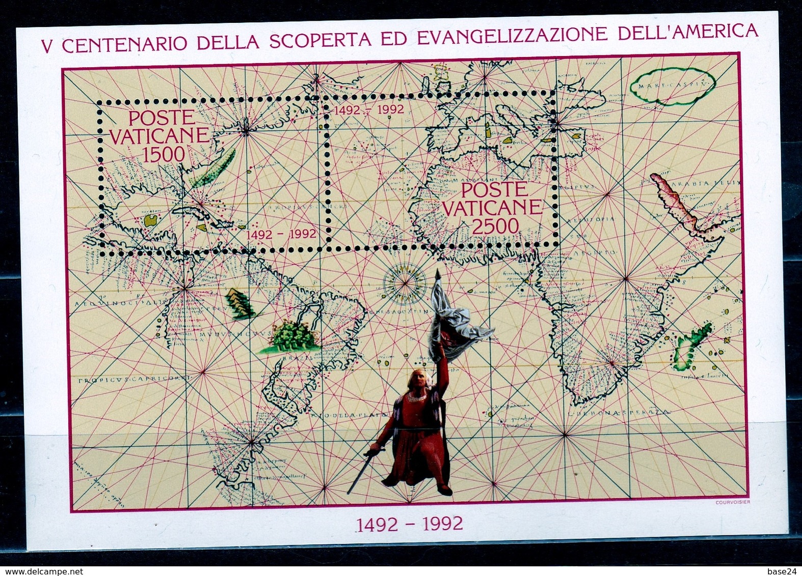 1992 Vaticano Vatican  SCOPERTA AMERICA DISCOVERY Foglietto MNH** Souv.sheet - Cristoforo Colombo