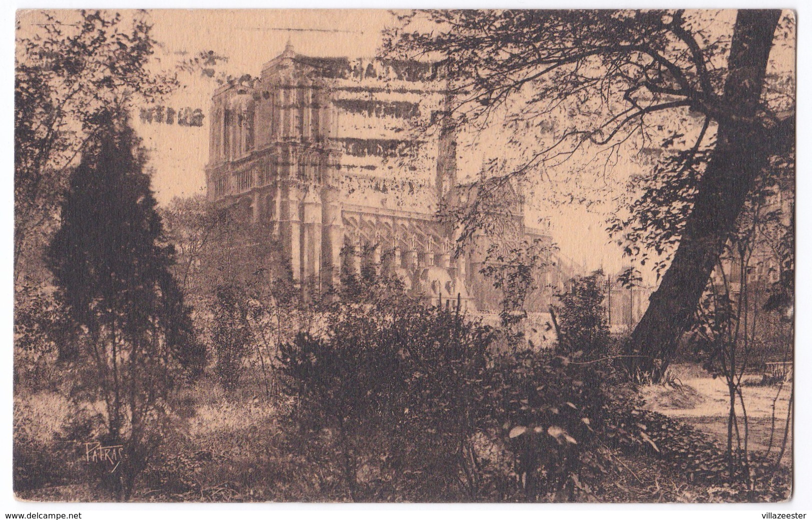 Paris Cpa Nôtre -Dame Vue Prise Du Jardin De St-Julien Le Pauvre Anno 1926 - Notre Dame De Paris