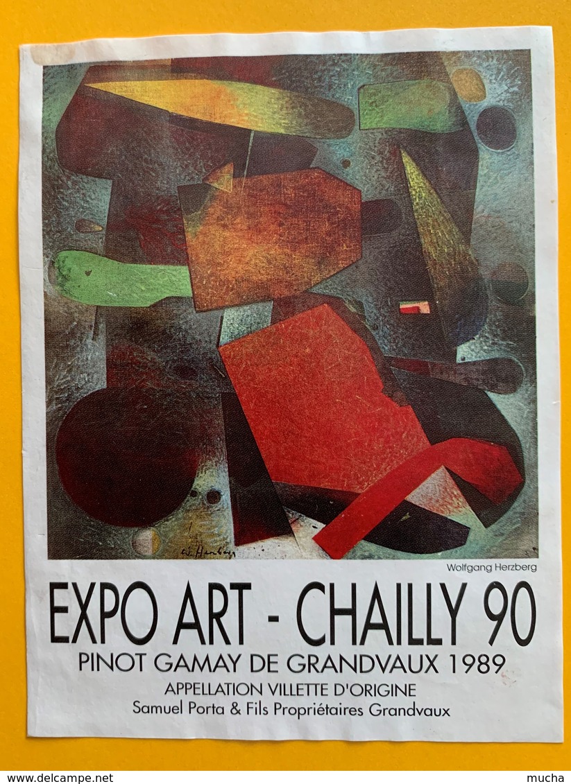 11052 - Pinot Gamy De Grandvaux 1989 Suisse Expo Art Chailly 90 Artiste Wolfgang Herzberg - Art