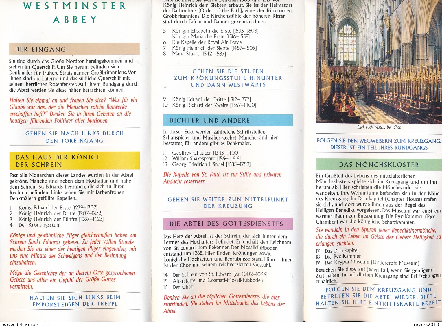 Grossbritannien 2004 London Westminster Abbay Faltblatt 3 Seiten - Reiseprospekte