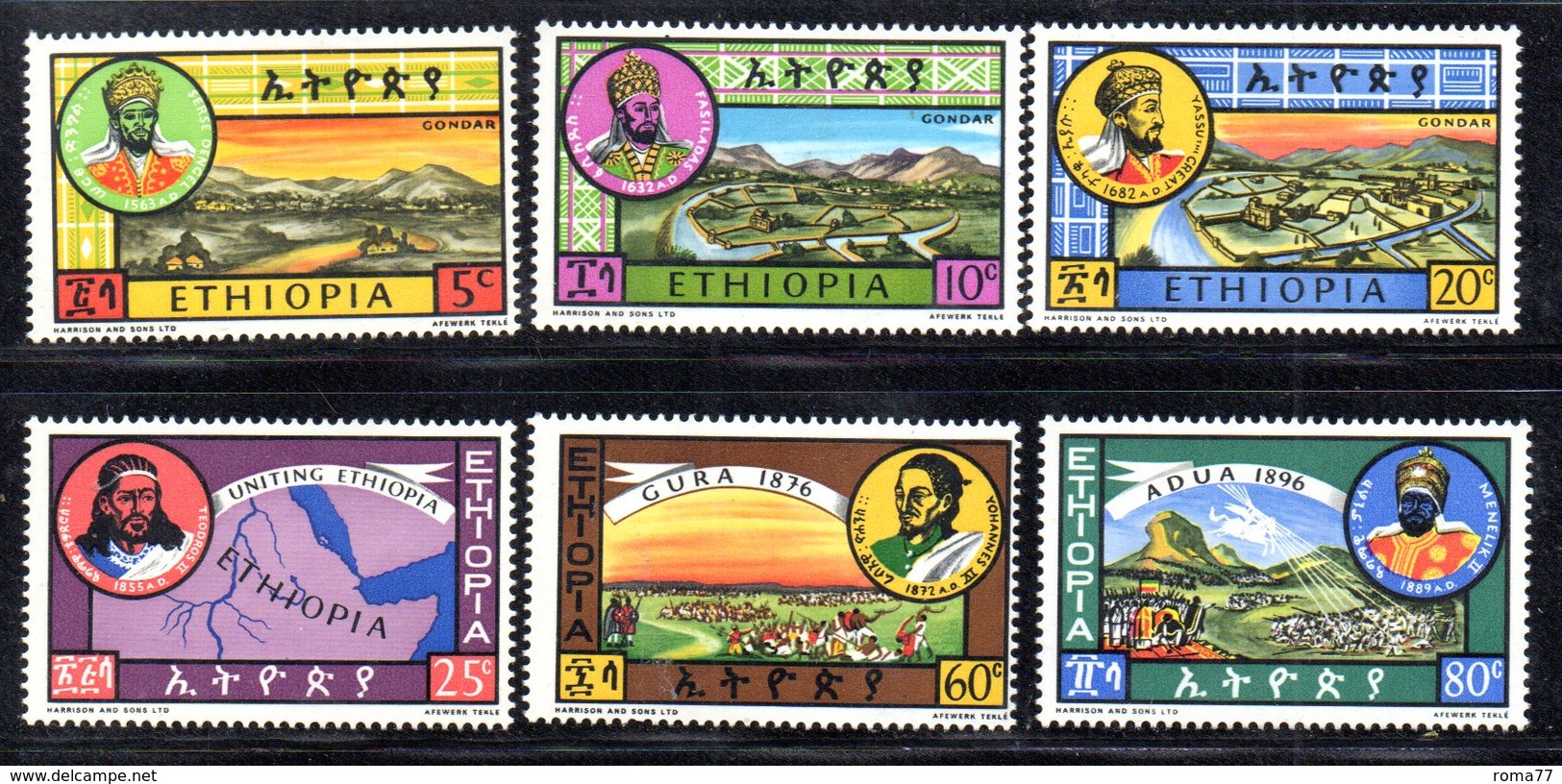 ETP261 - ETIOPIA 1964 ,  Yvert  N 434/439    ***  Re Etiopi - Ethiopië