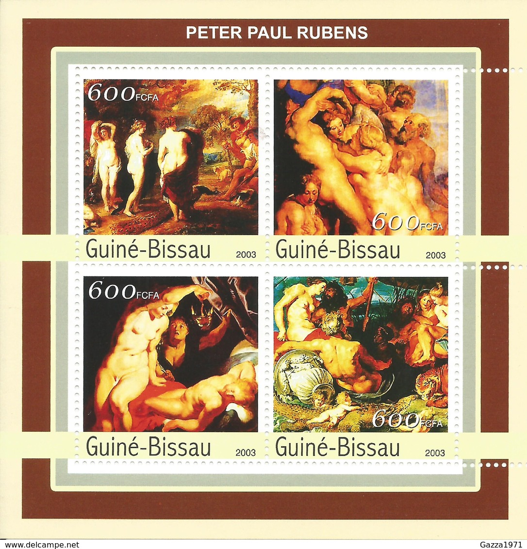 Guinea Bissau 2003, Rubens, Arte, Pittura. - Guinea-Bissau