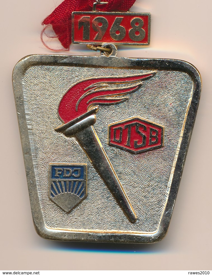 DDR 1968 Erfurt - Stadt Medaille Kinder- Und Jugendspartakiade DTSB FDJ - RDA