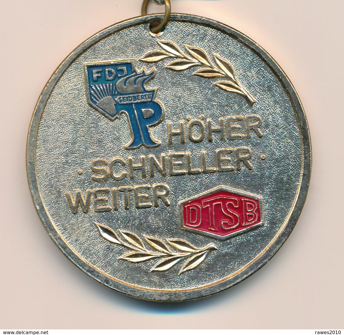 DDR 1967 Erfurt Medaille Kinder- Und Jugendspartakiade Höher Schneller Weiter DTSB FDJ - RDA