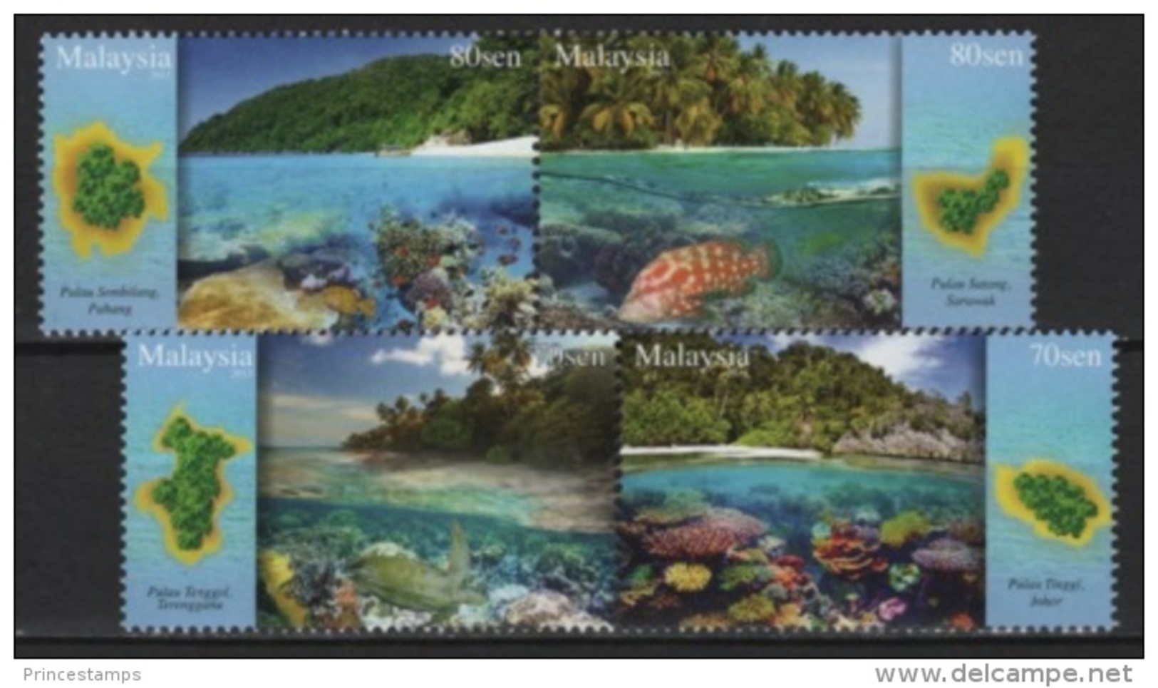 Malaysia (2016) - Set -  /  Marine Fauna - Turtle - Fishes - Poissons - Fische - Fishes