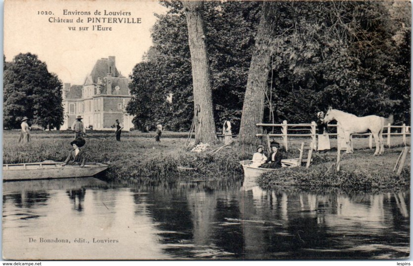 27 - PINTERVILLE --  Château - Vu Sur L'Eure - Pinterville