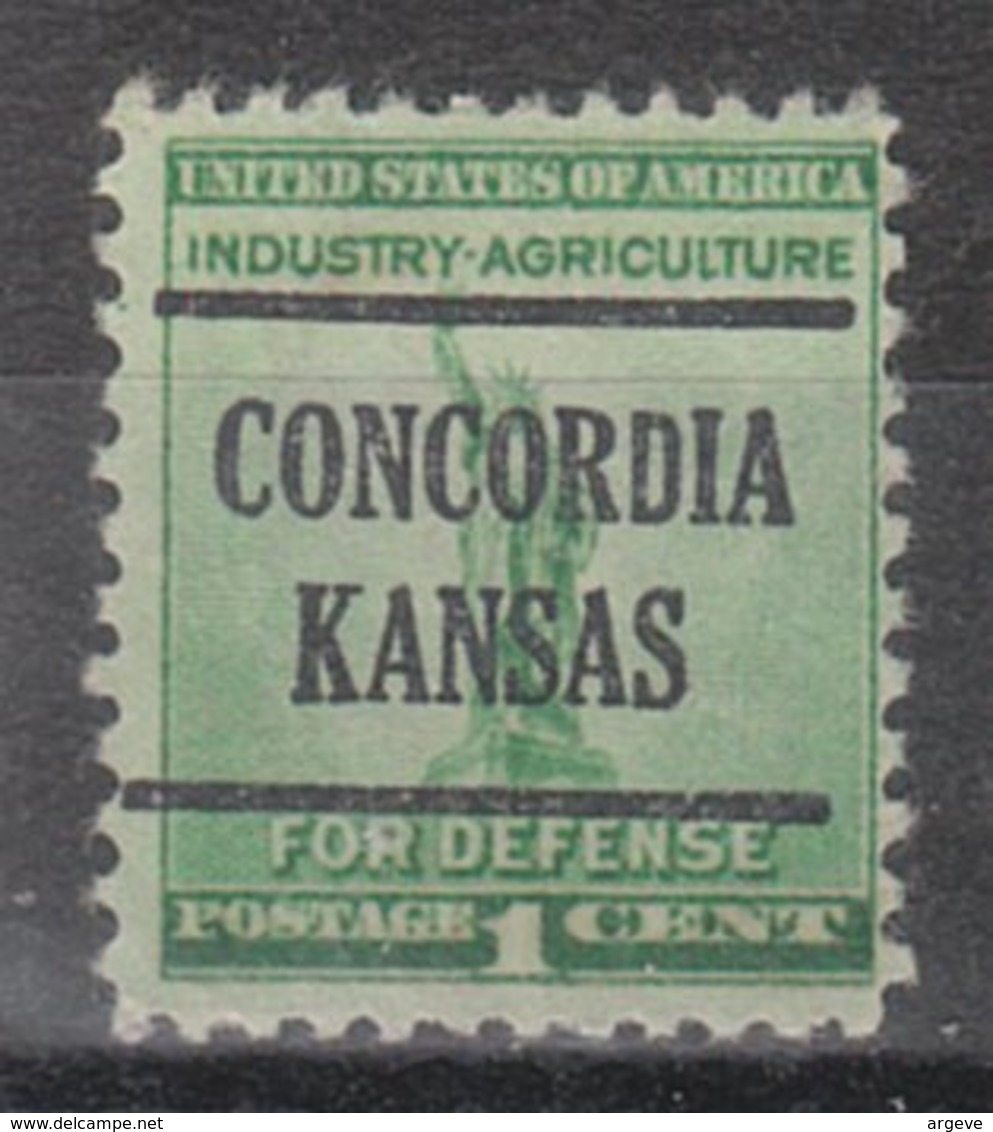 USA Precancel Vorausentwertung Preo, Locals Kansas, Concordia 225 - Vorausentwertungen