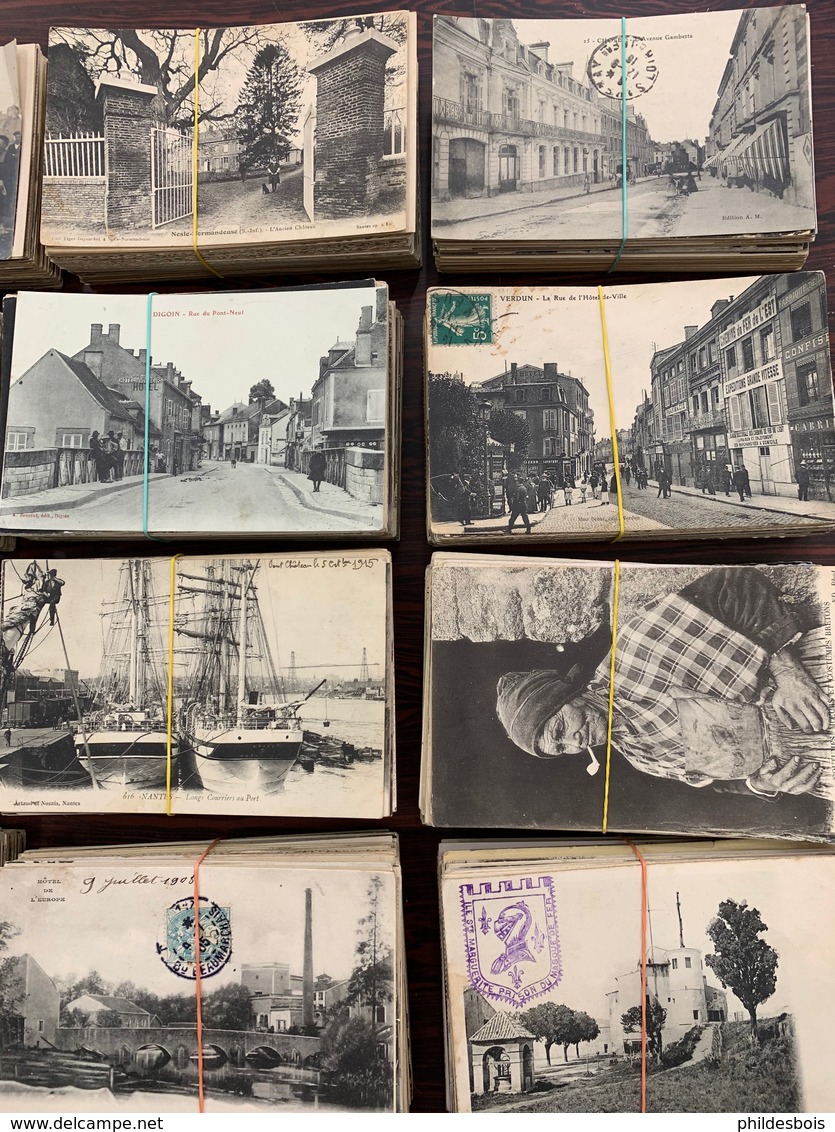 LOT + De 2000 CARTES POSTALES ANCIENNES FRANCE 1900/1930 DESTOKAGE D'ETE ( Petites Cartes Type Drouille LOT N°4 - 500 Karten Min.