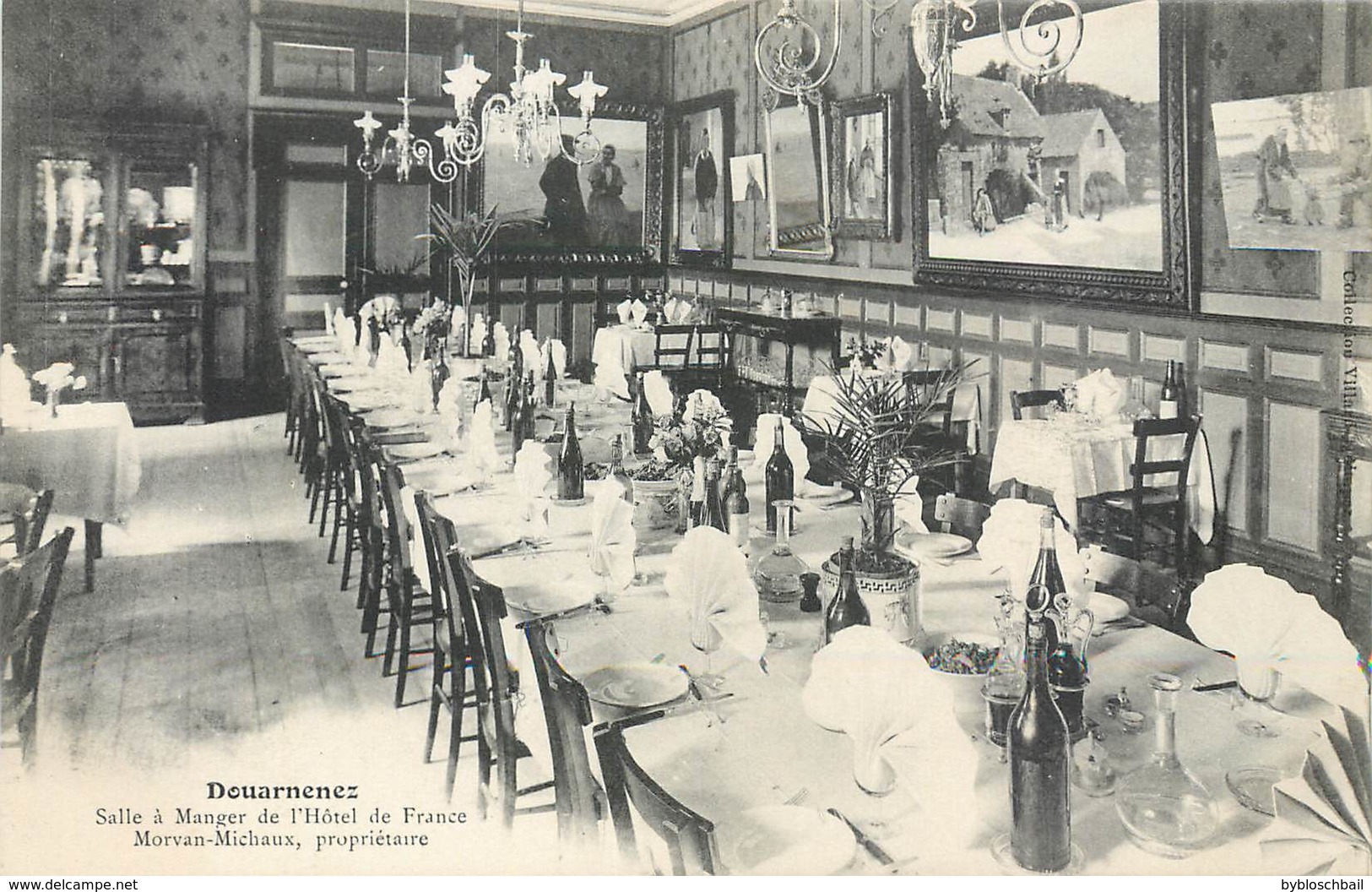 CPA 29 Finistère Douarnenez Salle à Manger De L'Hôtel De France Morvan-Michaux Propriétaire - Douarnenez