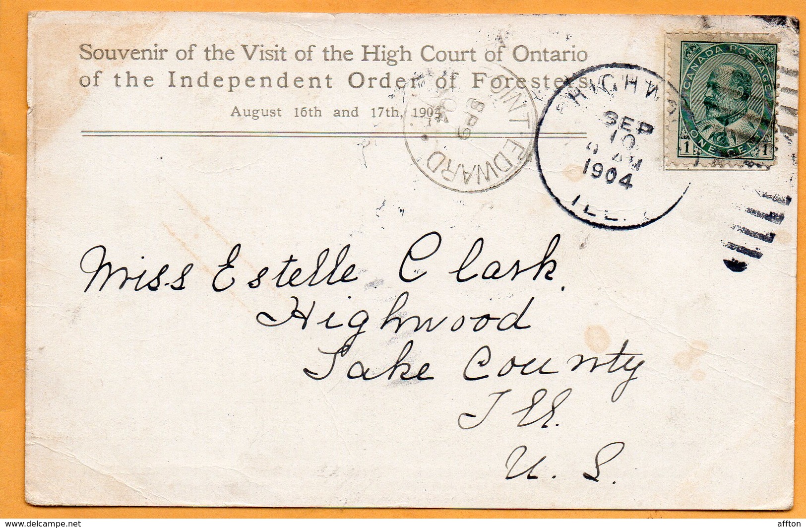 Sarnia Ontario Canada 1904 Postcard - Sarnia