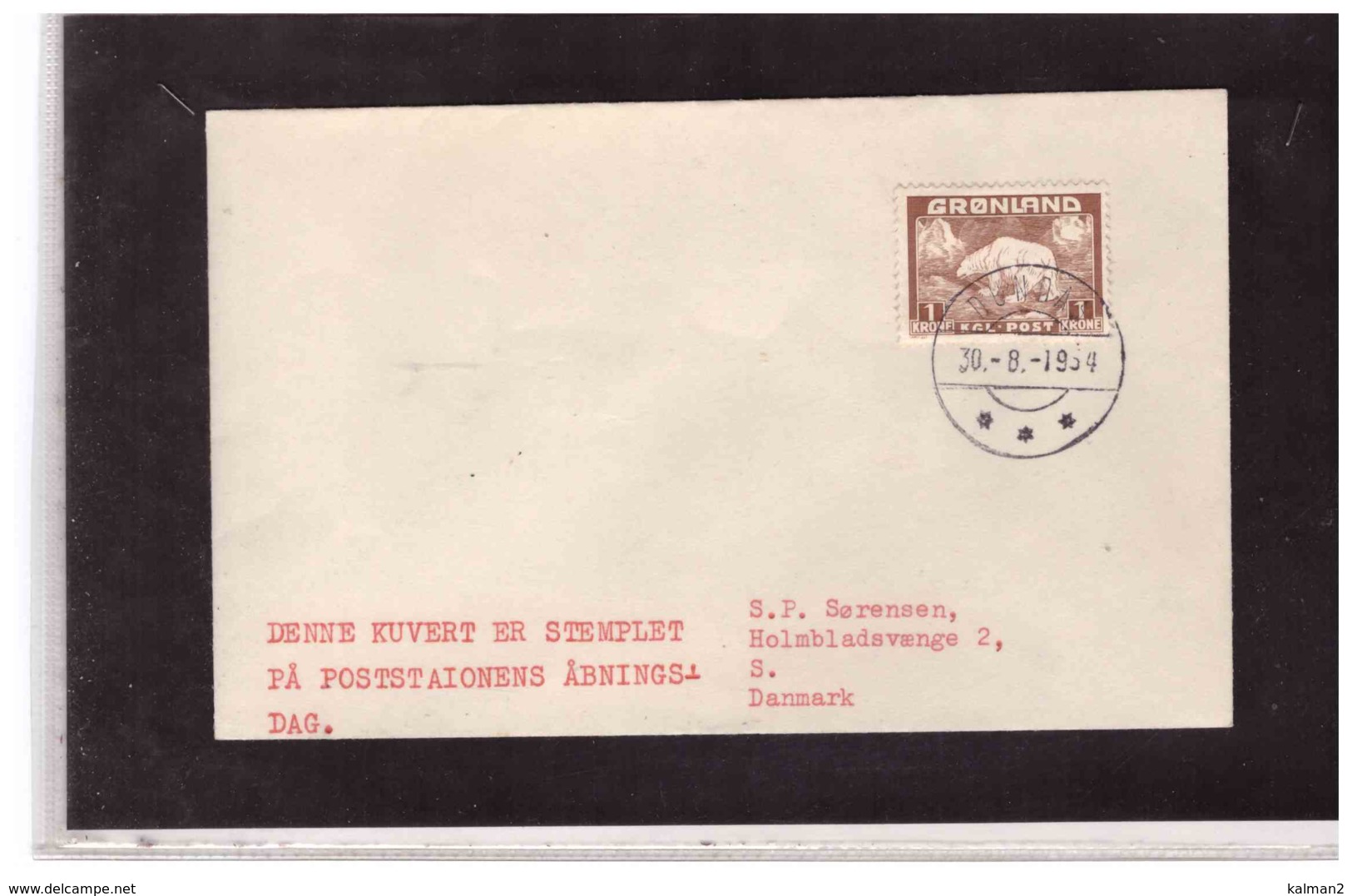 TEM9302   -   GROELANDIA  -  COVER FRANKED WITH MICHEL NR. 7 - Storia Postale