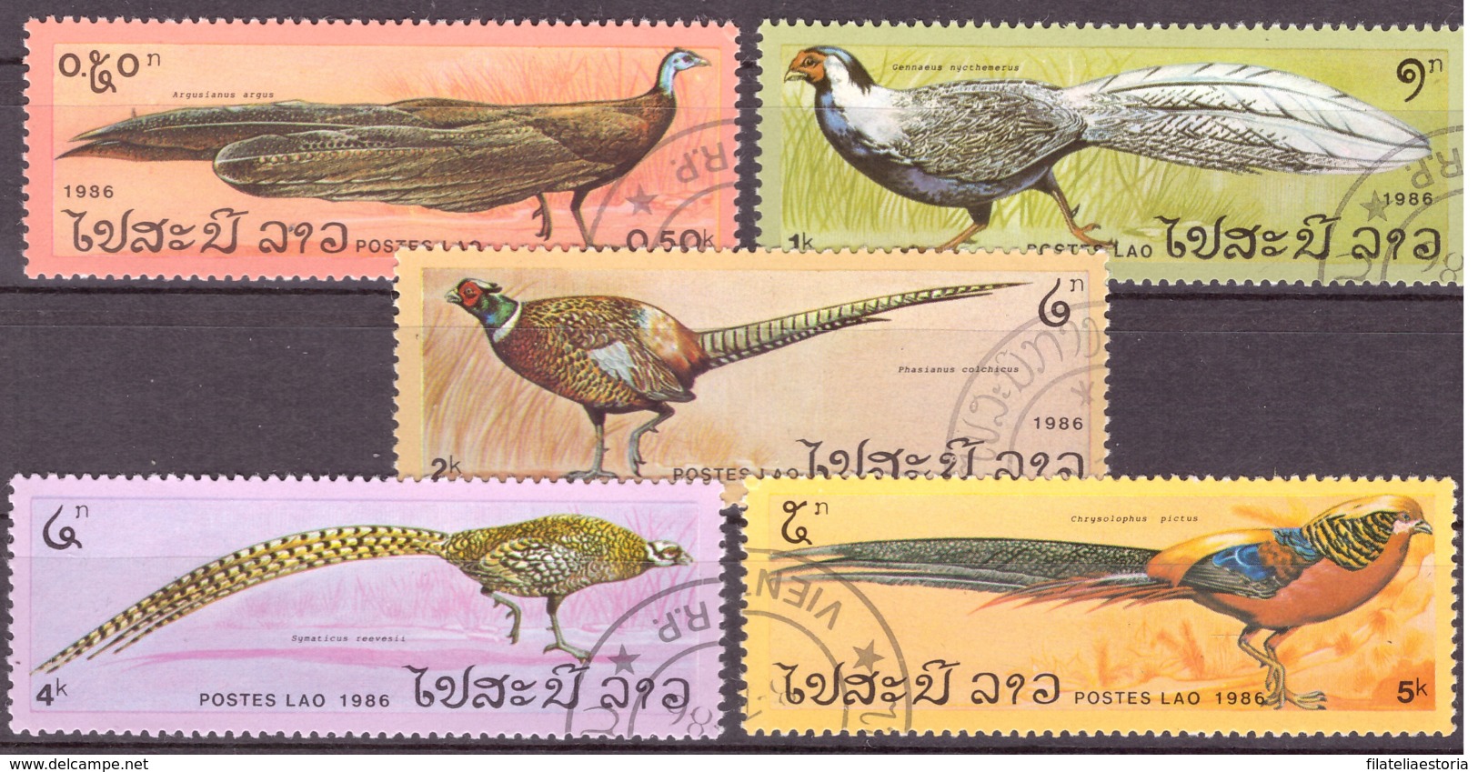 Laos 1986 - Oblitéré - Oiseaux - Michel Nr. 922-924 926-927 (lao362) - Laos