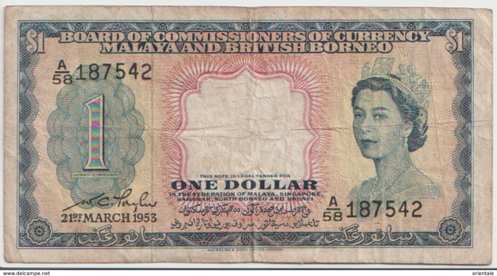 MALAYA & BRITISH BORNEO P. 1a 1 D 1953 VF - Other - Asia