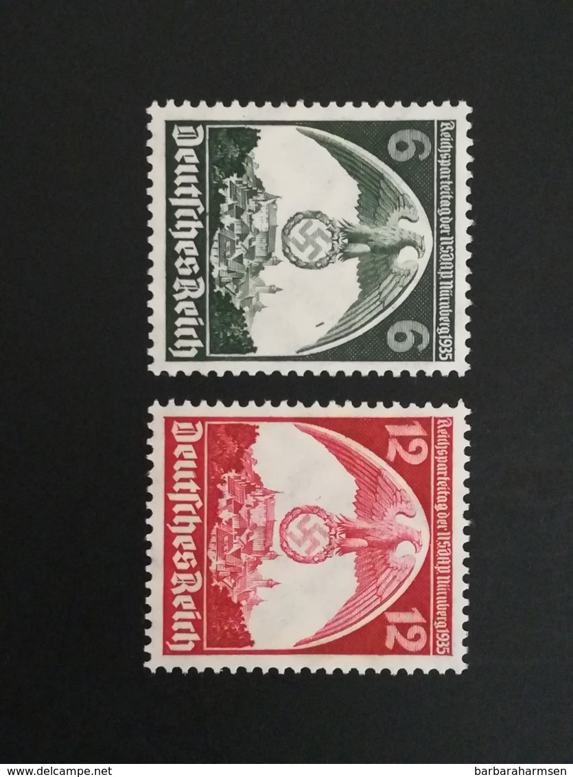 DR 1935 Reichsparteitag  ** Mi.Nr. 586-72 Mi.Pr. 25.--€ - Ungebraucht