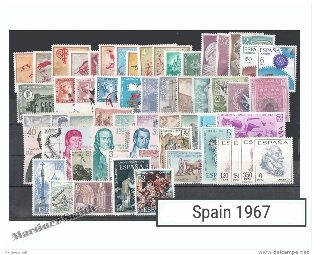 Complete Year Set Spain 1967 - 72 Values - Yv. 1426-1497 / Ed. 1767-1838, MNH - Años Completos