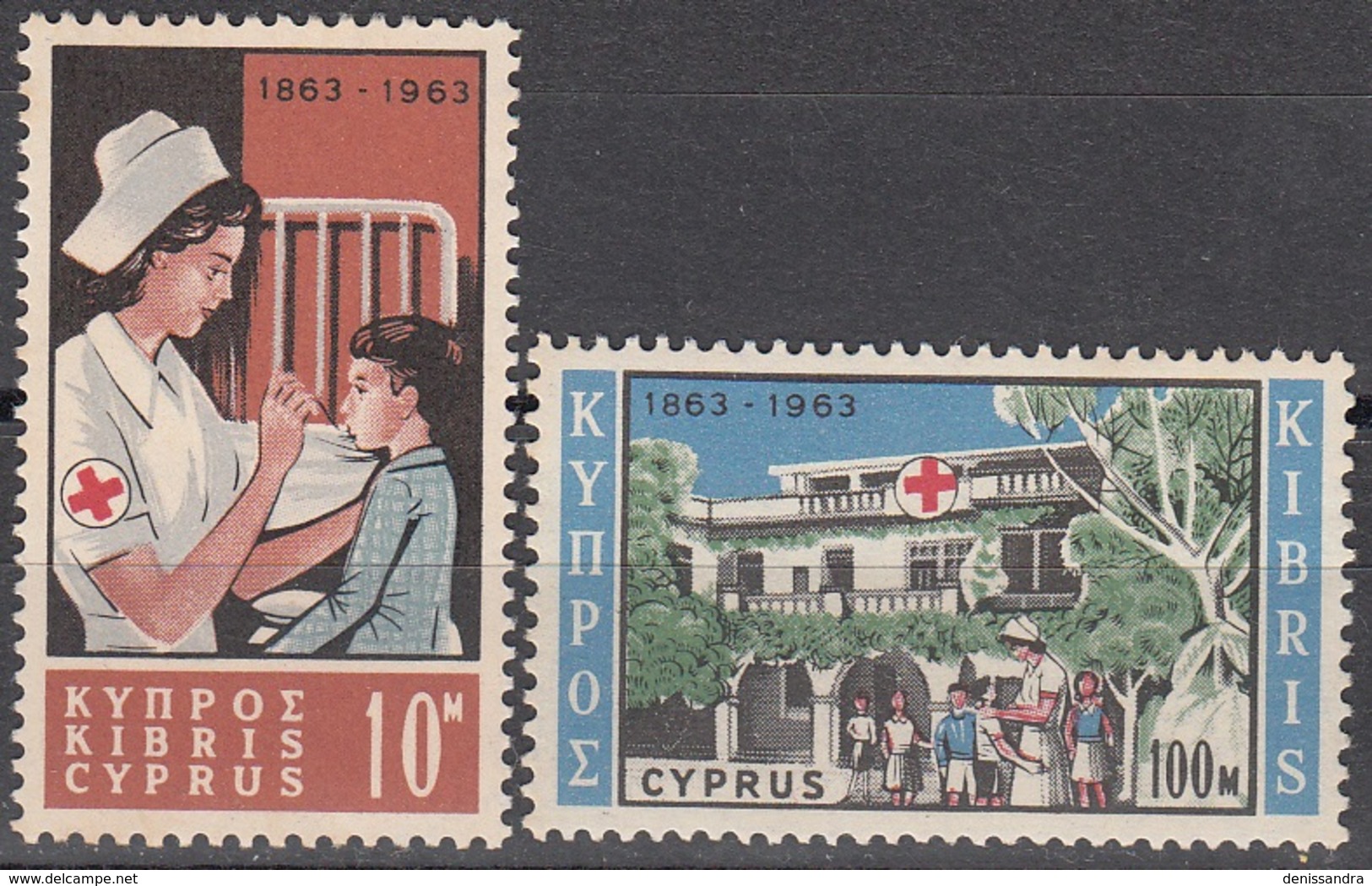 Cyprus 1963 Michel 223 - 224 Neuf * Cote (2009) 5.50 Euro Centenaire Du Croix-Rouge - Neufs